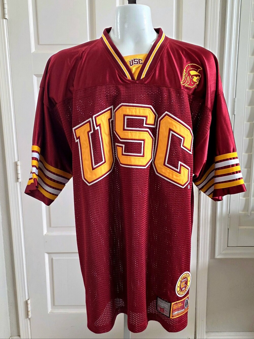 USC Trojans vintage Southern California College Equipment football Jersey Sz XL